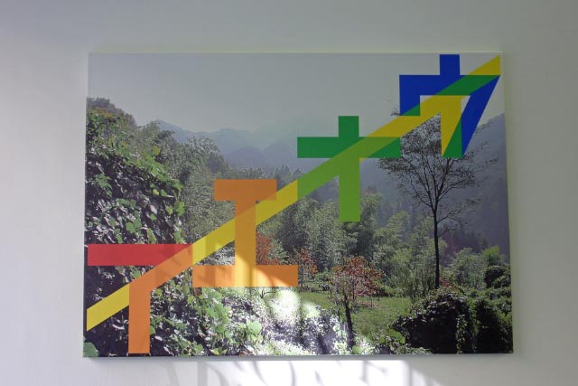 JOSEF LINSCHINGER - AEOU+I IN KATAKANA - inkjet auf leinen - 2009