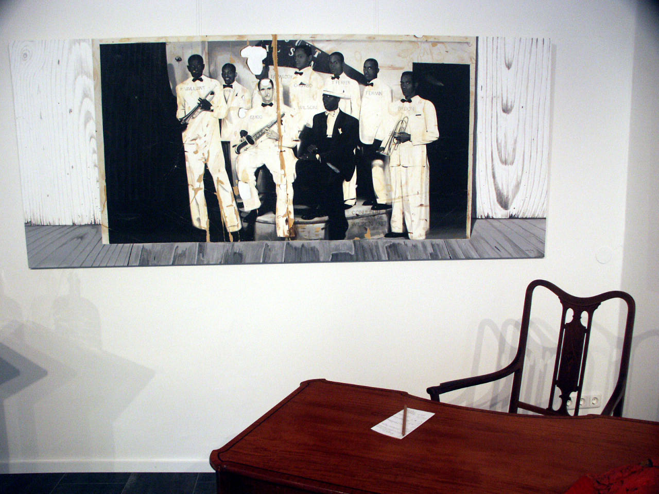 aircube project 1 - COLLECTION WUENSCH - ORESTES CAMPOS SUBERT, Jazzband, Conjunto Orchestral Wilson, 1937, Acryl/Tela, 120x240cm, 2005