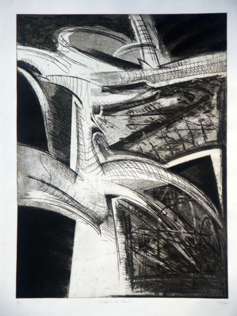 aircube project 3 - ALEJANDRO SAINZ - S/T, carbon/papel, 100x70cm, 1997