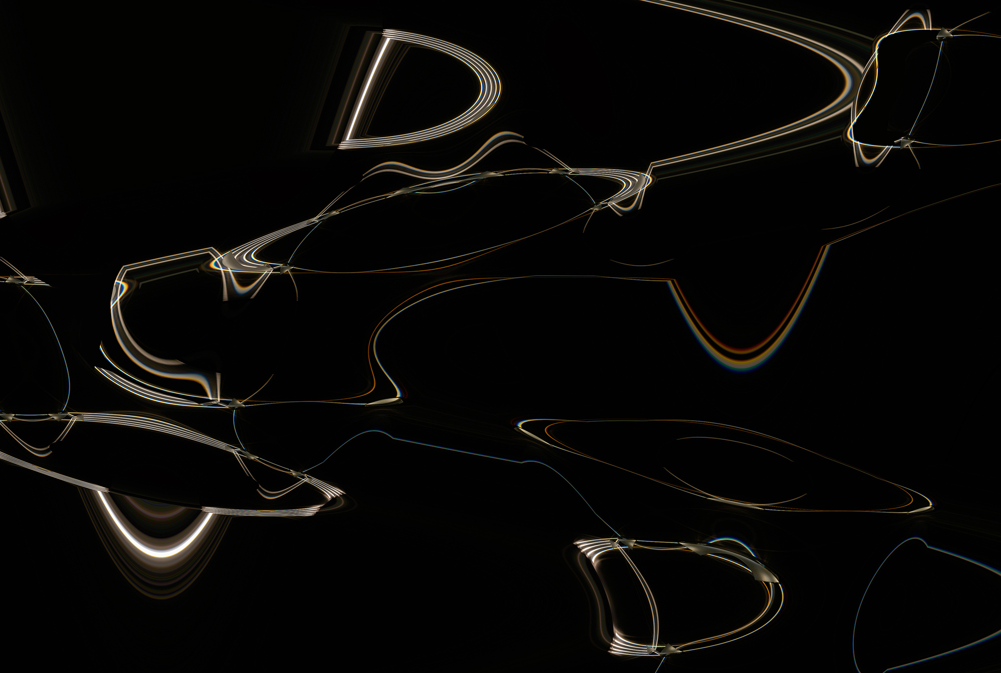 URSA SCHÖPPER - lichtplaneten III - 2007 - aludibond - unikate - each 74x110cm