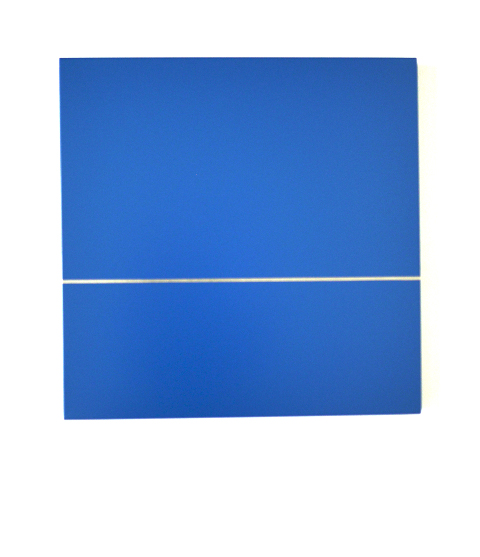 HELLMUT BRUCH - horizontale oder vertikale - edelstahl/acrylfarbe - 1996 - 55x5x0,3cm