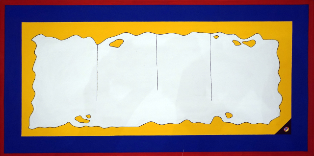 ROGELIO GONZALEZ HARTMANN - SUPERUNIVERSO - CIUDAD SANCTA - acrilico/lienzo - 47x93cm - 2015