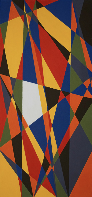 ROGELIO GONZALEZ HARTMANN - SUPERUNIVERSO - HOMENAJE A EUGEN GOMRINGER - DU - acrilico/lienzo - 47x93cm - 2013