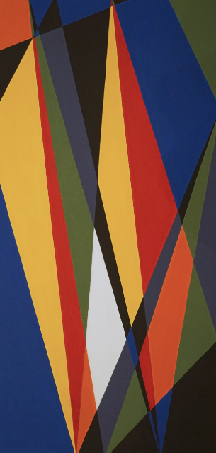 ROGELIO GONZALEZ HARTMANN - SUPERUNIVERSO - HOMENAJE A EUGEN GOMRINGER - ACH DU LIEBER GOTT - acrilico/lienzo - 47x93cm - 2013