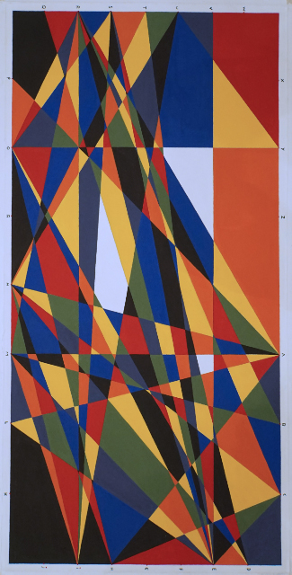 ROGELIO GONZALEZ HARTMANN - SUPERUNIVERSO - HOMENAJE A JOSE MARTI - acrilico/lienzo - 47x93cm - 2014